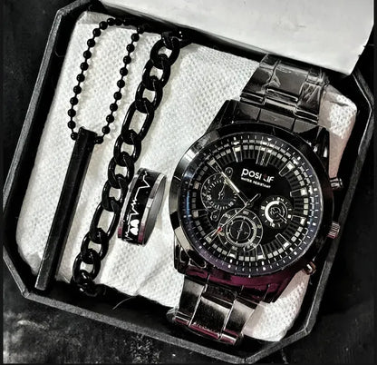 Pack Of 4 /Only Watch Top Fashion Men's Business Watch Deal