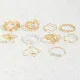 🌸 10-Piece Boho Flower & Pearl Rings Set 💍 | Chic & Stylish 🌸