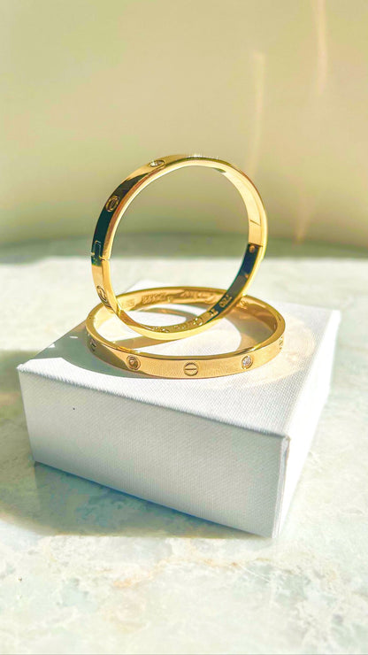 ✨ Cartier-Inspired Stainless Steel Bangle 💎 | Elegant & Timeless Style ✨
